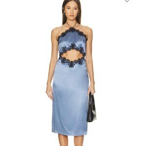 NEW Fleur De Mal Blue Halter Dress NWT - Size S